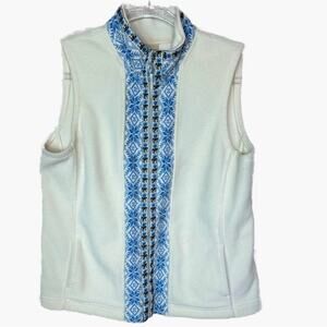 L.L. Bean White and Blue Women's Vest